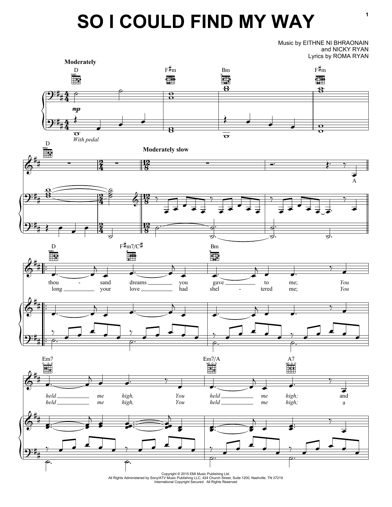 Download Enya So I Could Find My Way Sheet Music