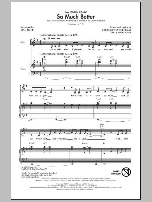 Download Mac Huff So Much Better (from Legally Blonde) Sheet Music