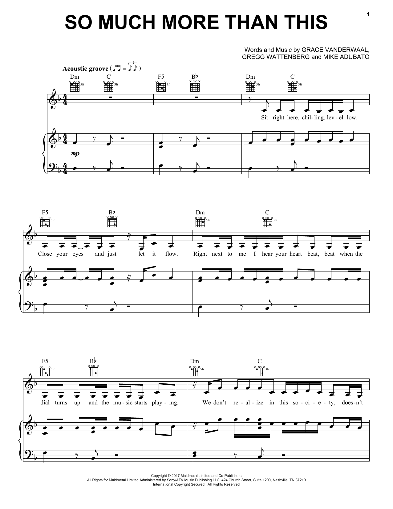 Download Grace VanderWaal So Much More Than This Sheet Music