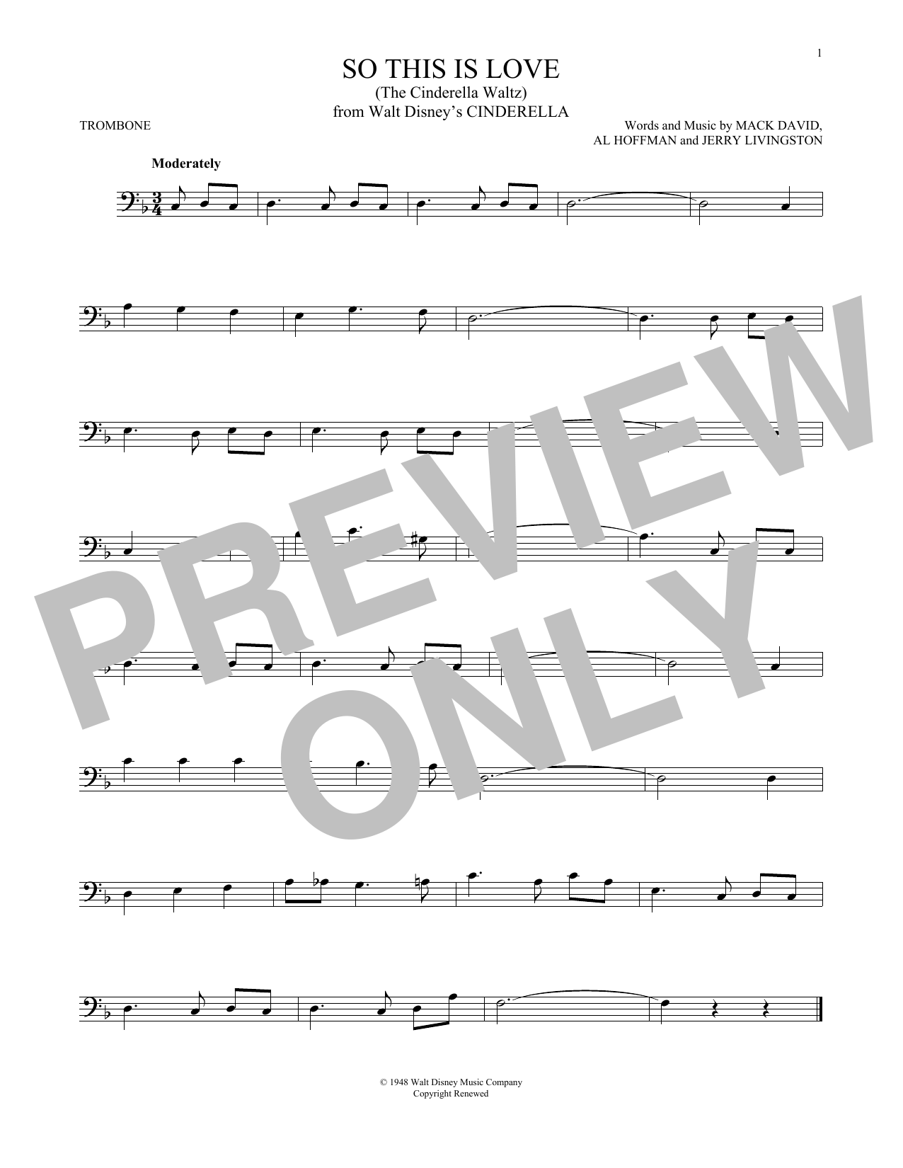 Download Mack David, Al Hoffman and Jerry Liv So This Is Love Sheet Music