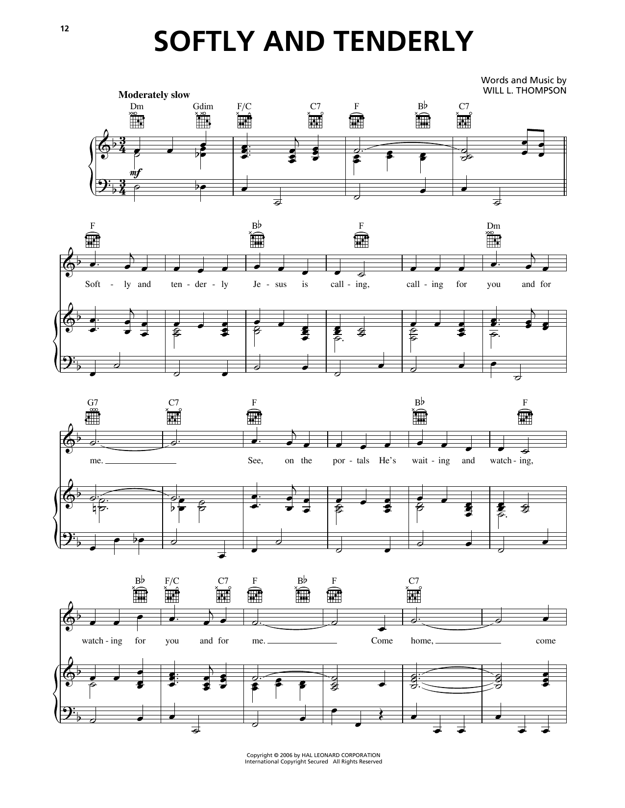 Download Alan Jackson Softly And Tenderly Sheet Music