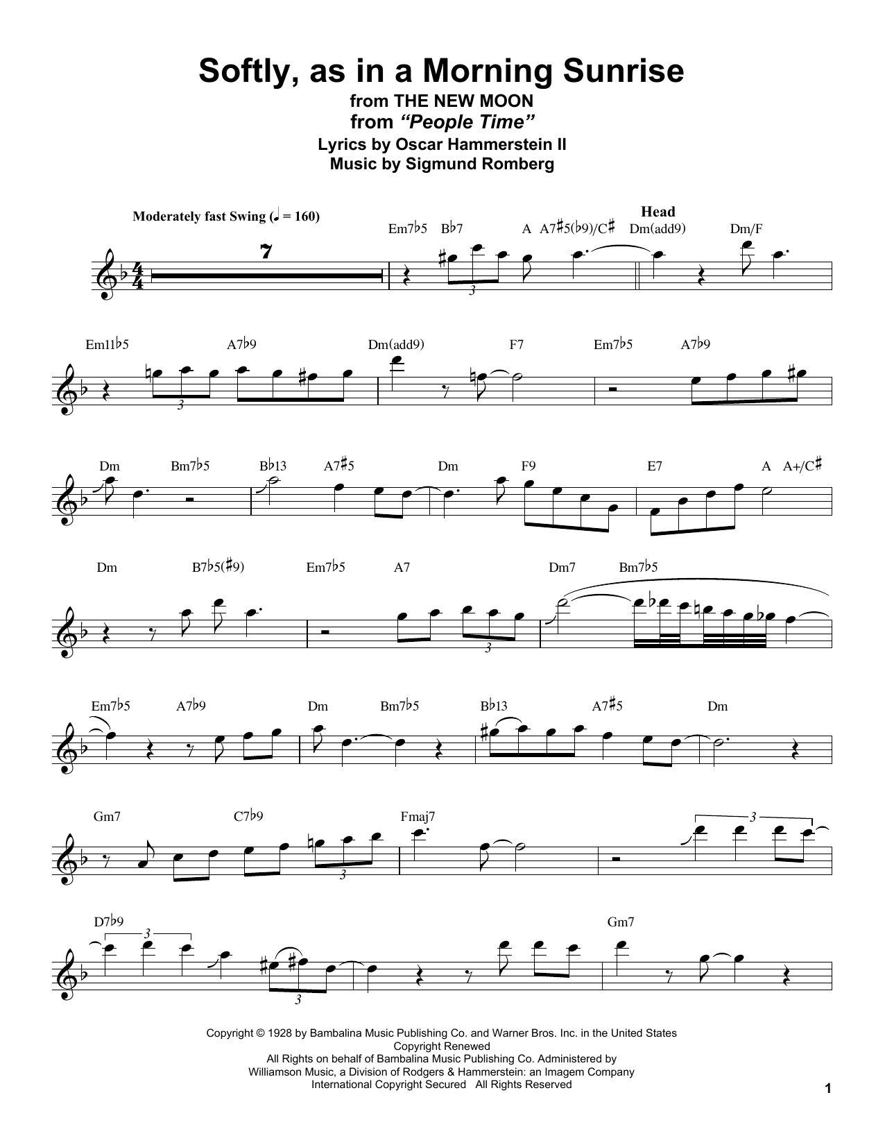 Download Stan Getz Softly As In A Morning Sunrise Sheet Music