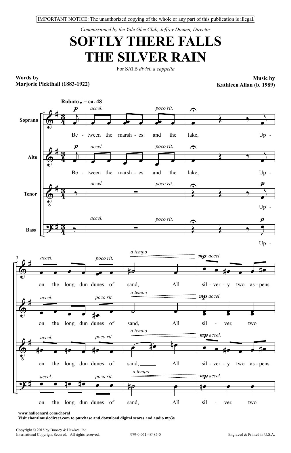 Download Kathleen Allan Softly There Falls The Silver Rain Sheet Music