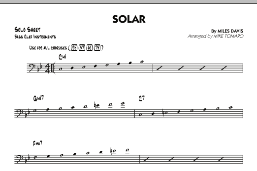 Download Mike Tomaro Solar - Bass Clef Solo Sheet Sheet Music
