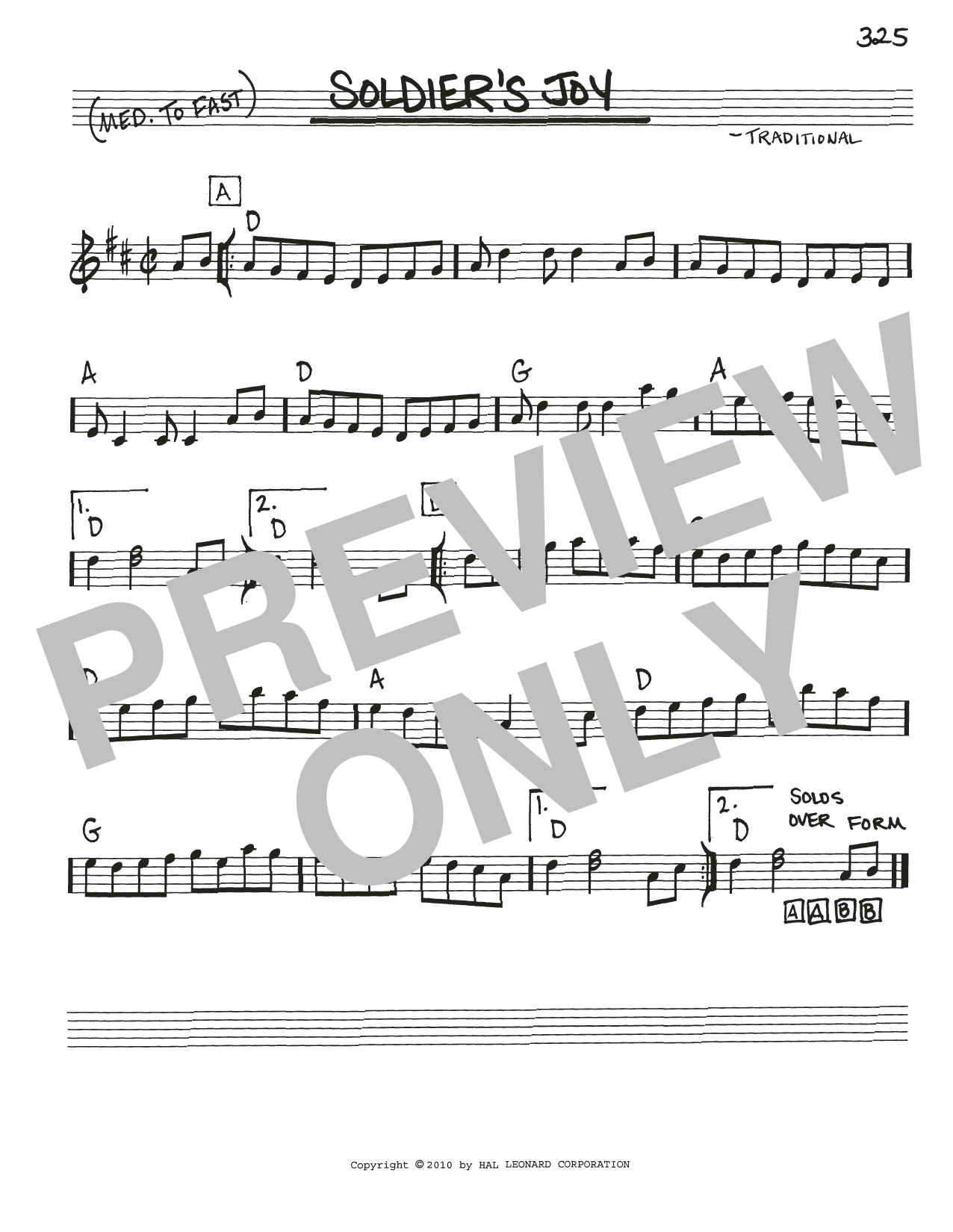 Download Traditional Soldier's Joy Sheet Music