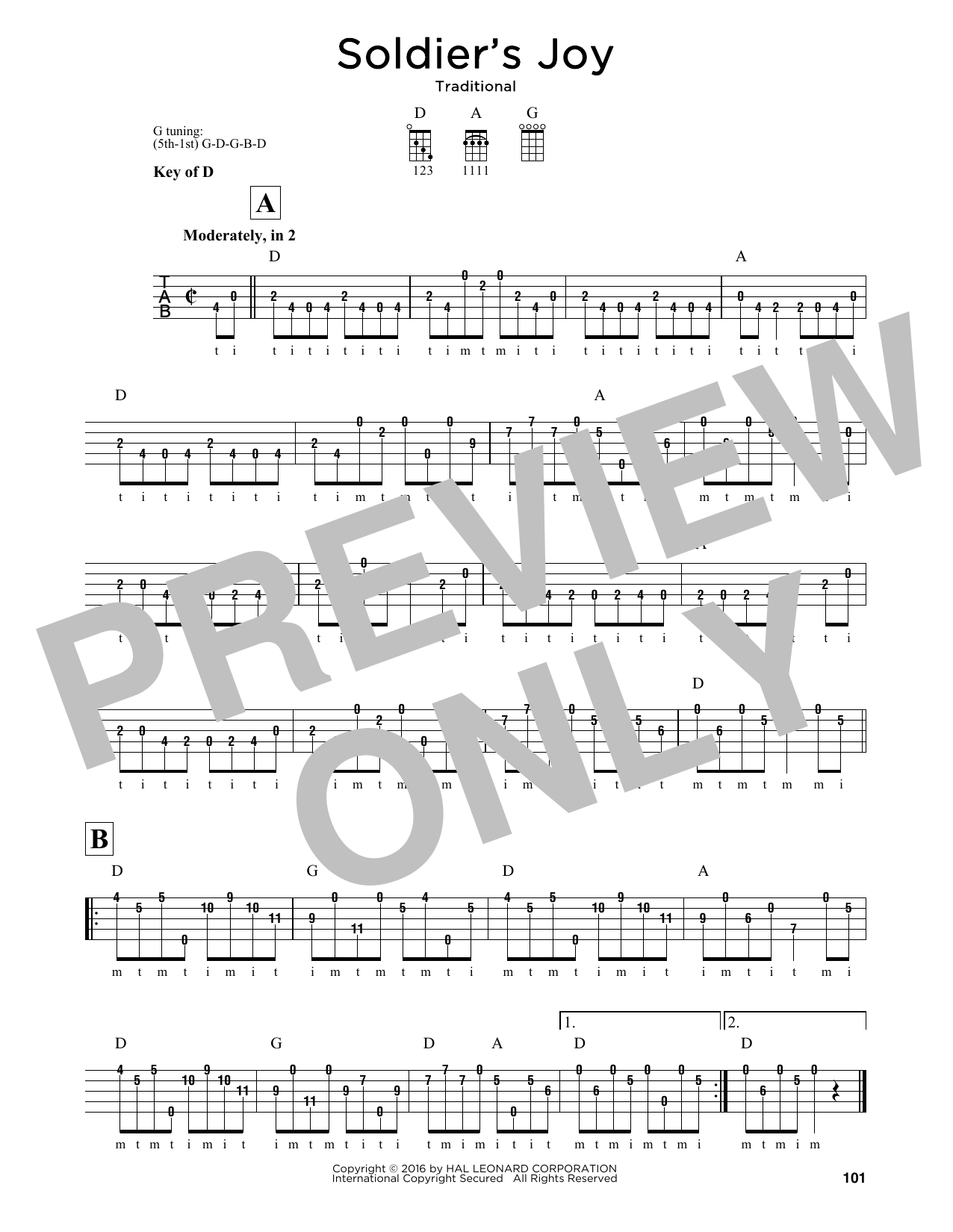 Download Traditional Soldier's Joy Sheet Music