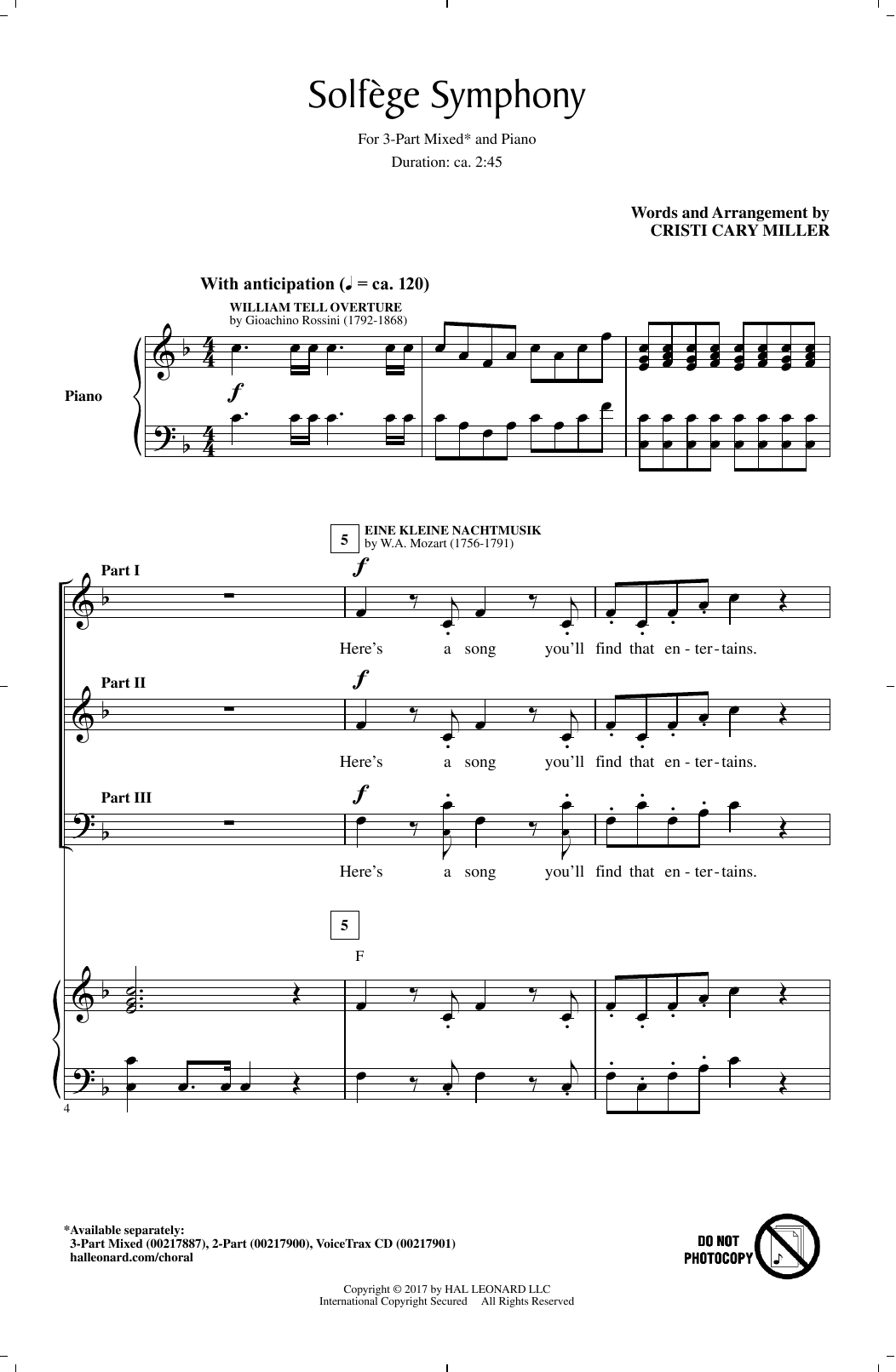 Download Cristi Cary Miller Solfege Symphony Sheet Music