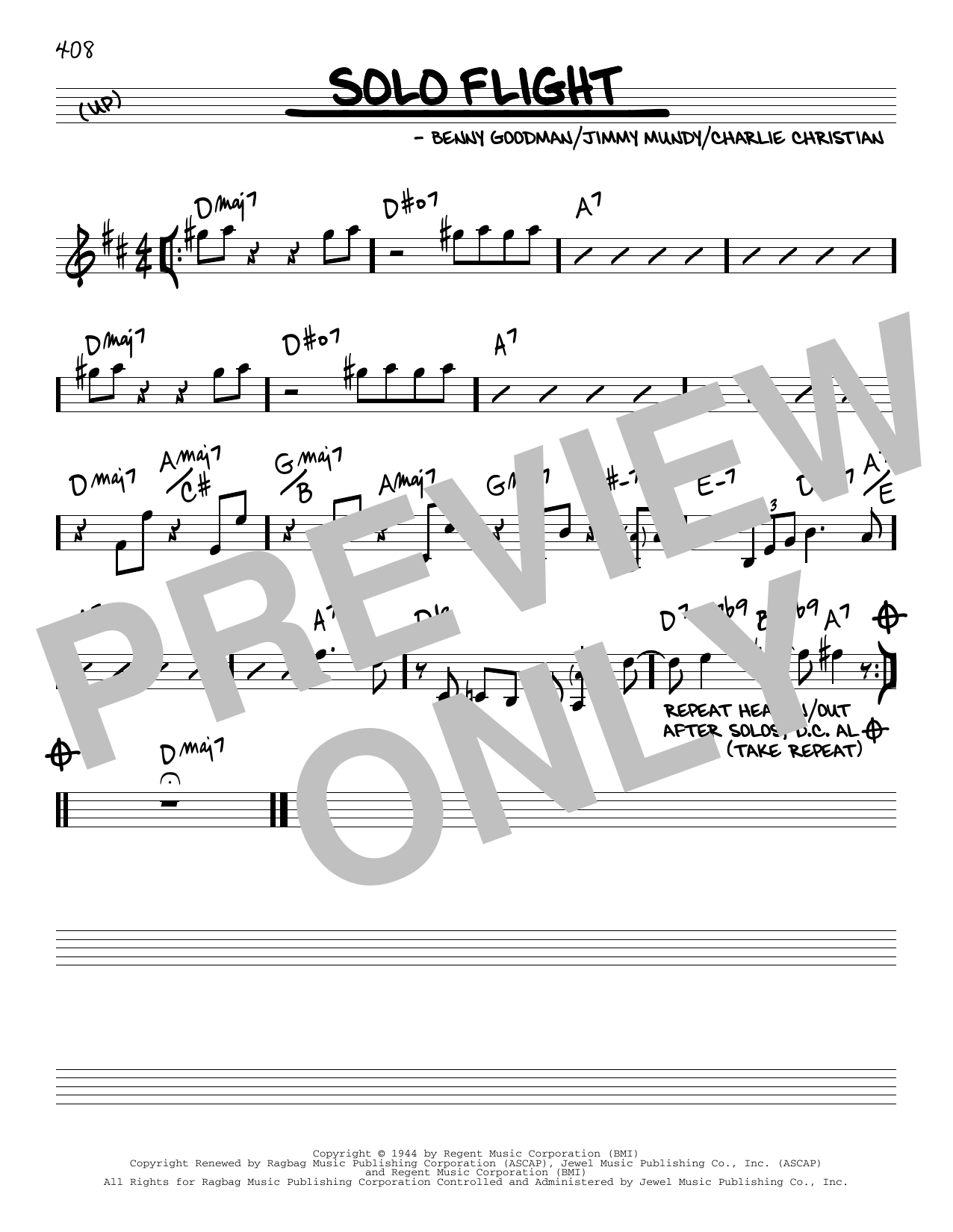 Download Benny Goodman Solo Flight Sheet Music