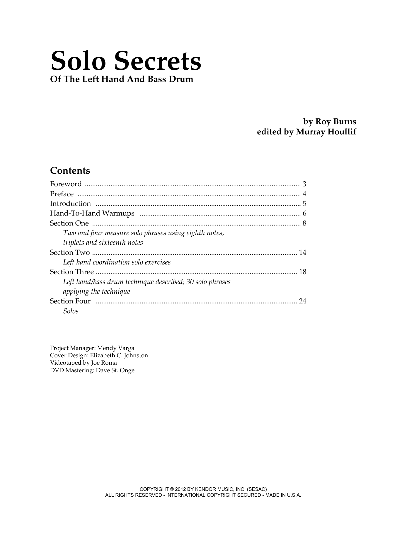 Download Murray Houllif Solo Secrets - Of The Left Hand And Bas Sheet Music