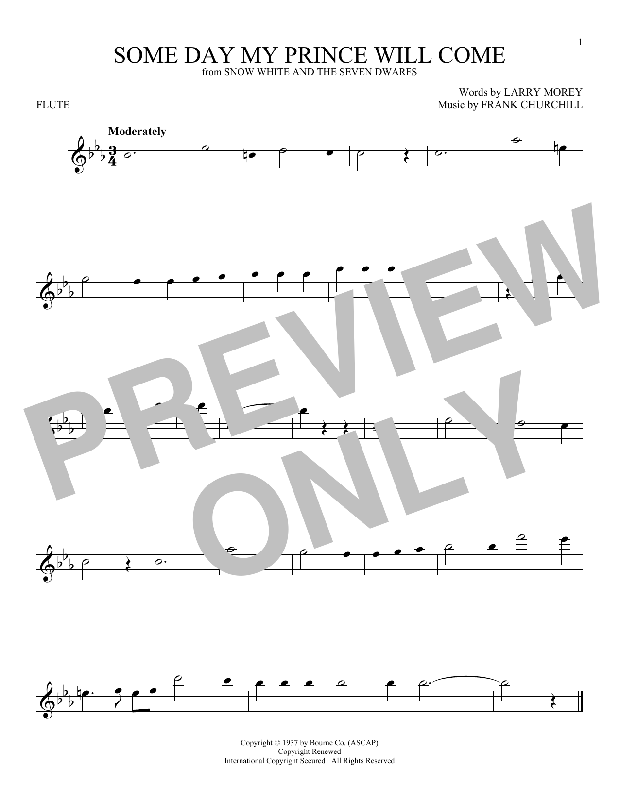 Download Frank Churchill Some Day My Prince Will Come Sheet Music
