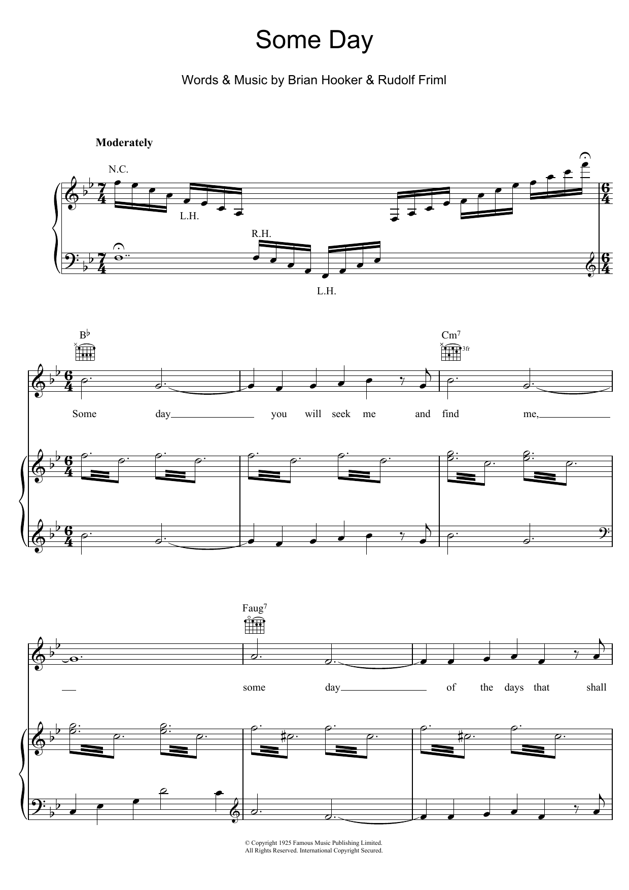 Download Brian Hooker Some Day Sheet Music