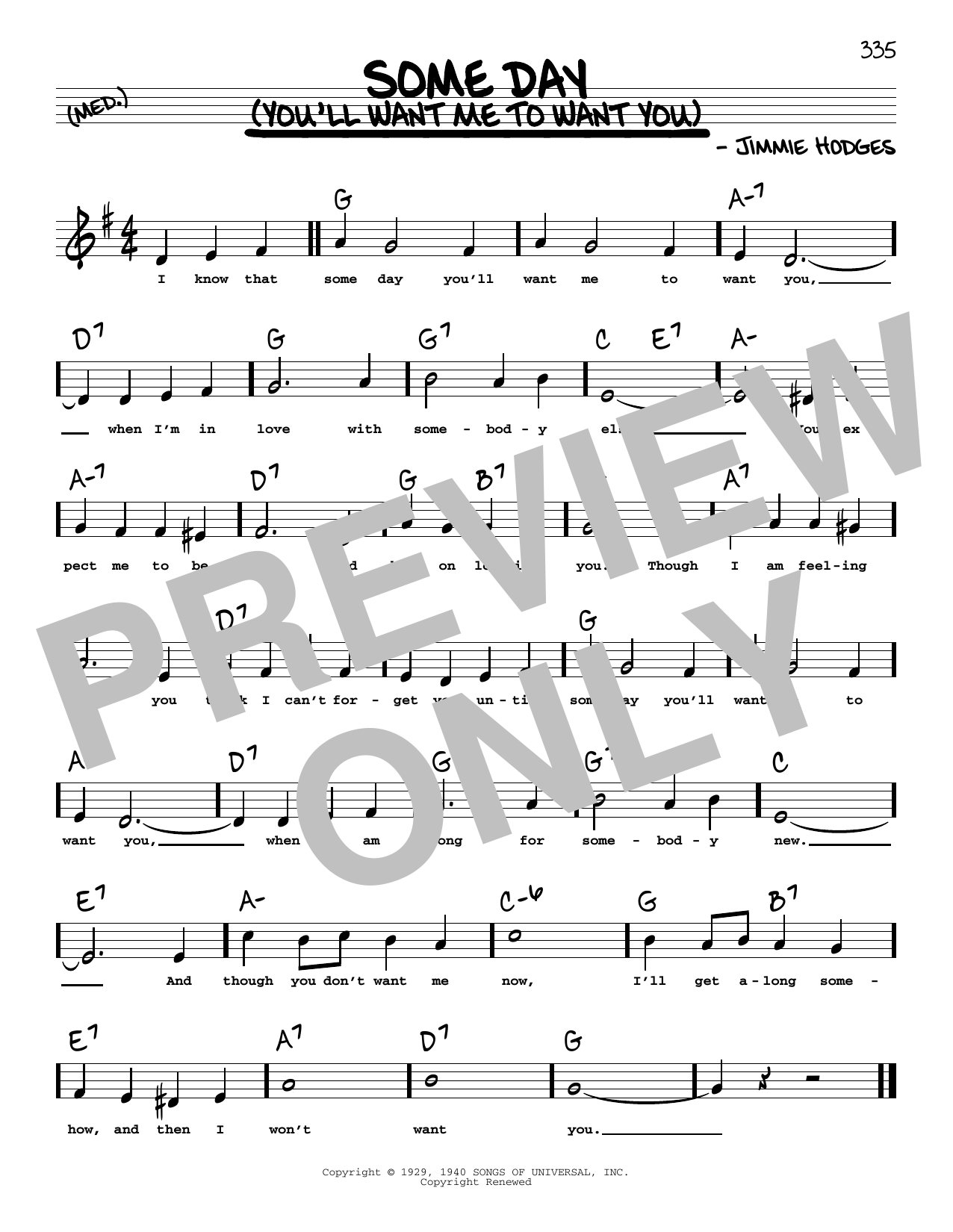 Download The Mills Brothers Some Day (You'll Want Me To Want You) ( Sheet Music