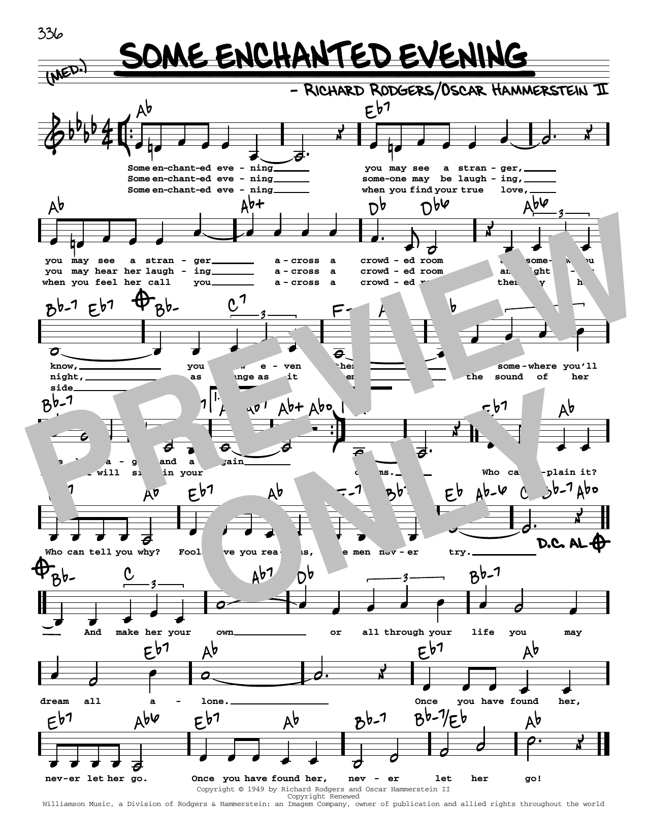 Download Rodgers & Hammerstein Some Enchanted Evening (from South Paci Sheet Music