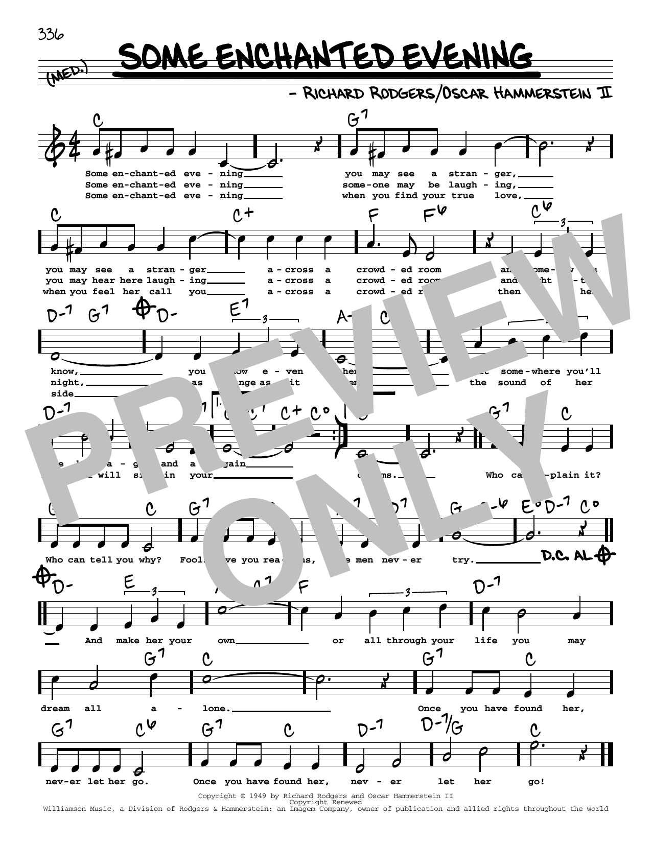 Download Rodgers & Hammerstein Some Enchanted Evening (High Voice) (fr Sheet Music