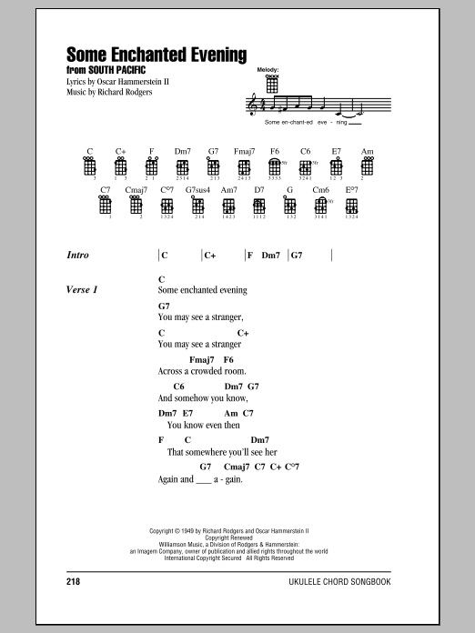 Download Rodgers & Hammerstein Some Enchanted Evening Sheet Music