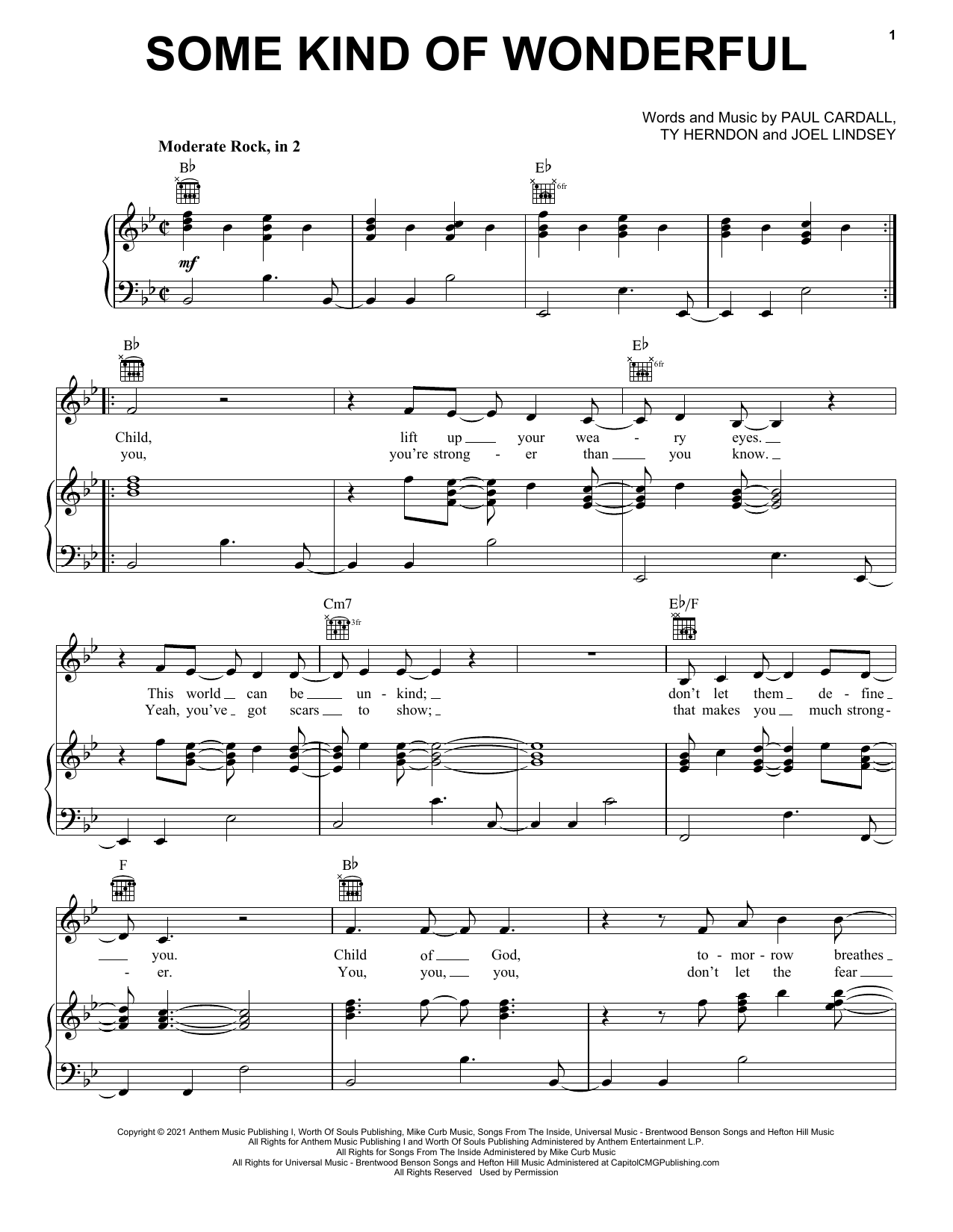 Download Paul Cardall and Ty Herndon Some Kind Of Wonderful Sheet Music