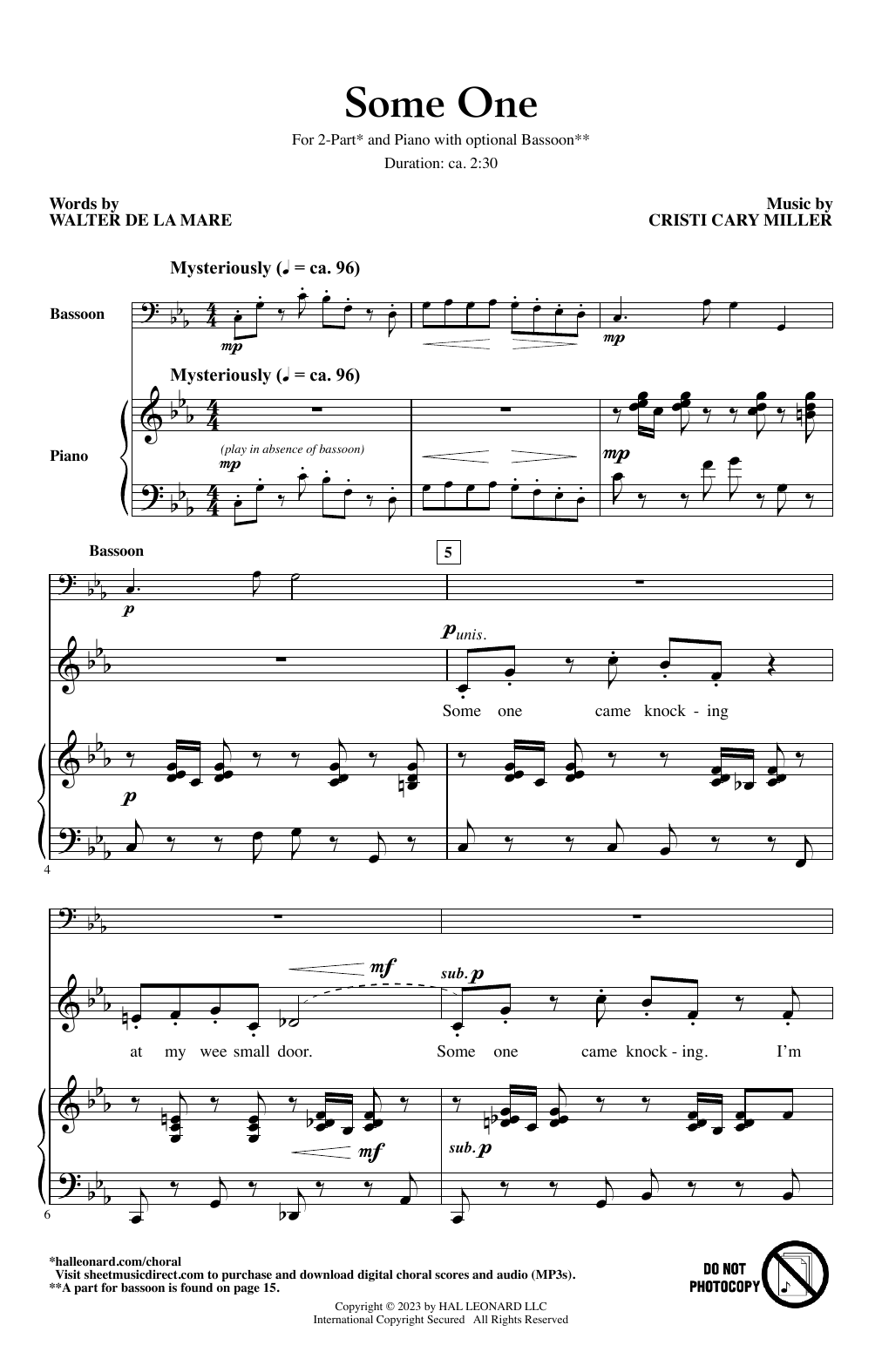 Download Cristi Cary Miller Some One Sheet Music