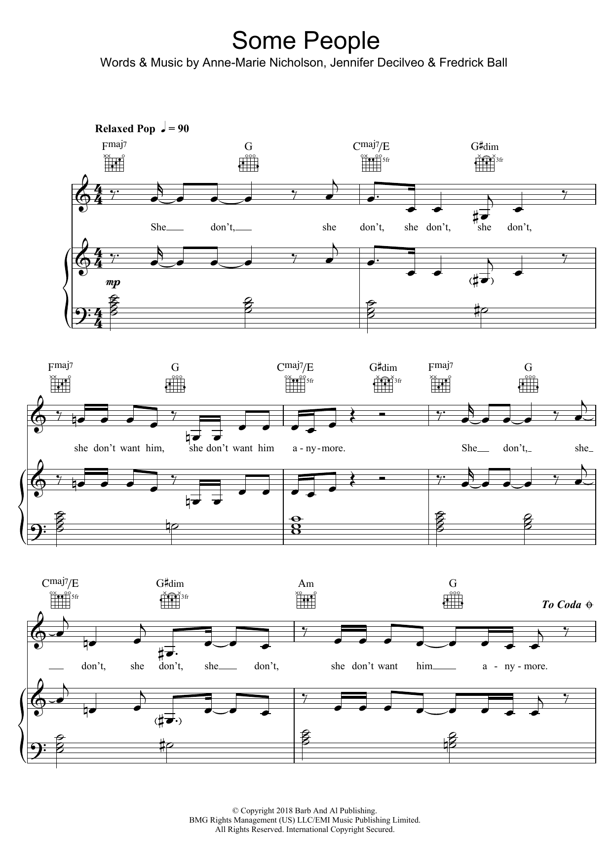 Download Anne-Marie Some People Sheet Music