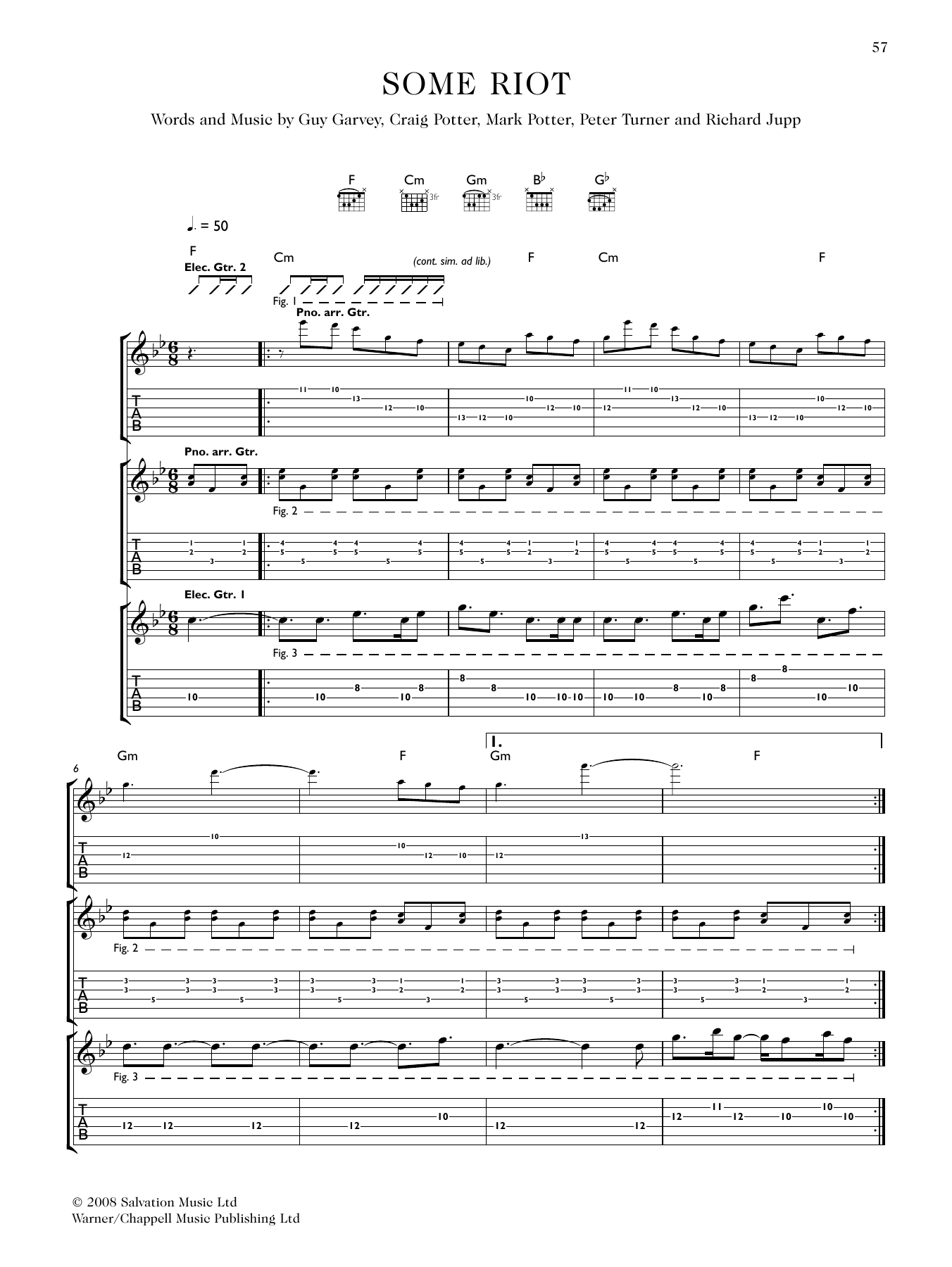 Download Elbow Some Riot Sheet Music