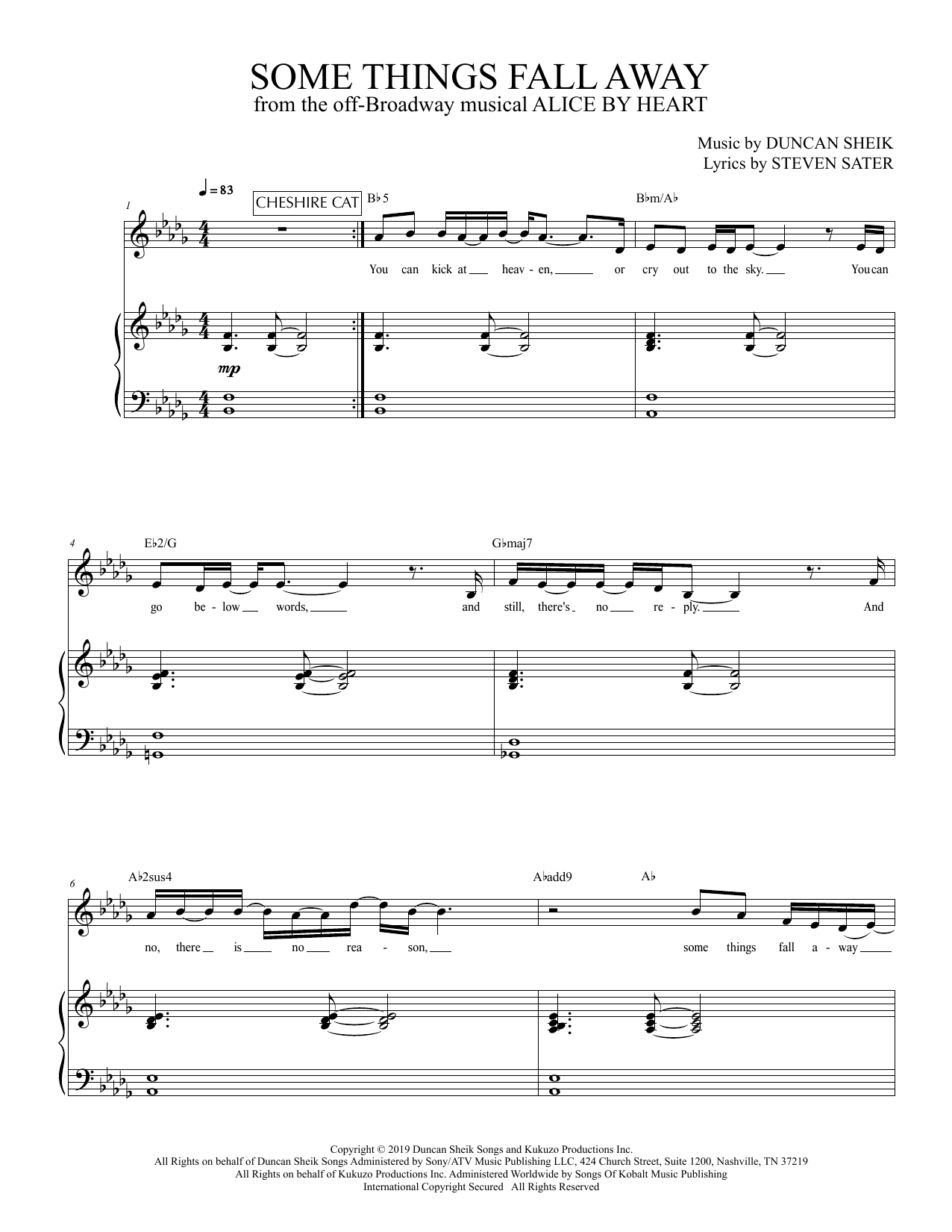 Download Duncan Sheik and Steven Sater Some Things Fall Away (from Alice By He Sheet Music