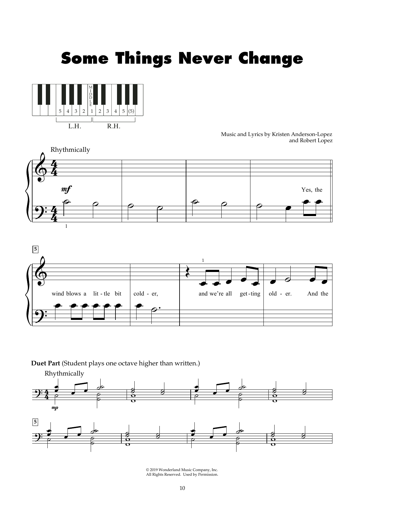 Download Kristen Bell, Idina Menzel and Cast Some Things Never Change (from Disney's Sheet Music