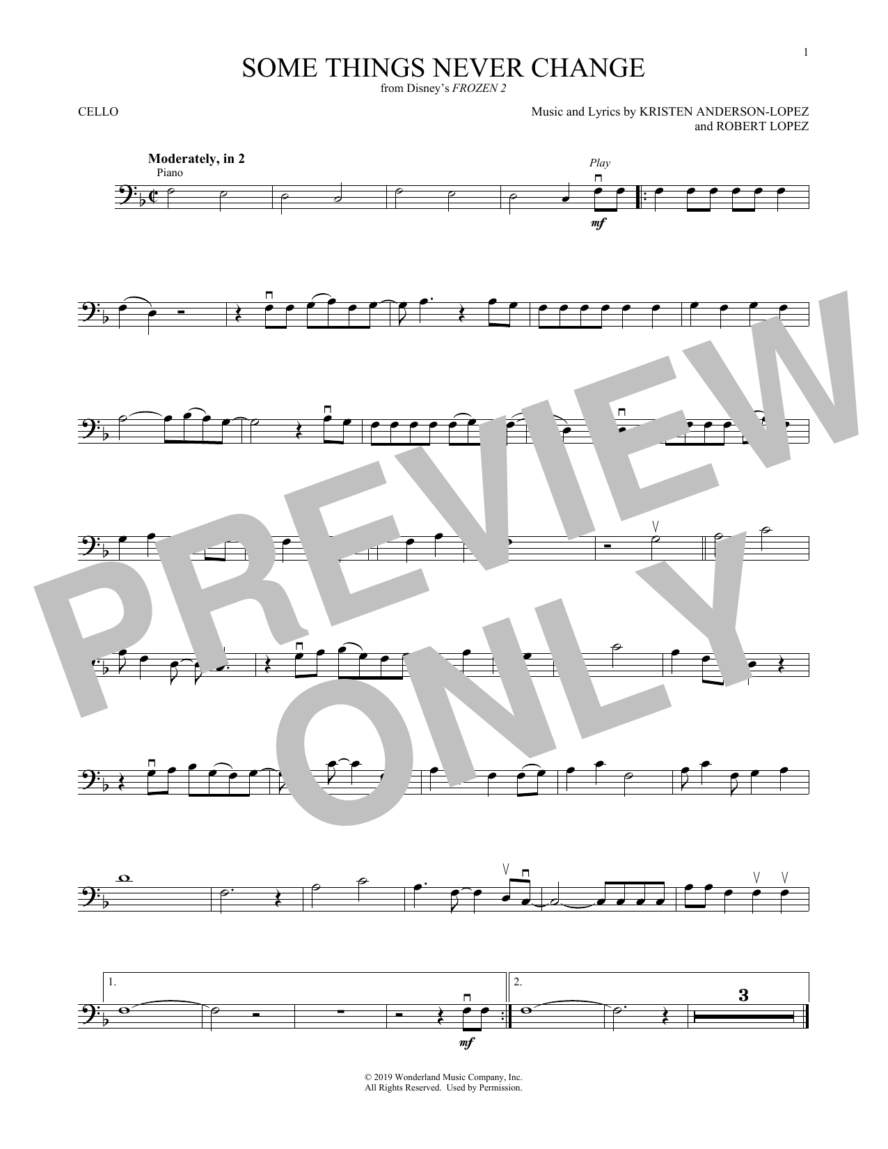Download Kristen Bell, Idina Menzel and Cast Some Things Never Change (from Disney's Sheet Music