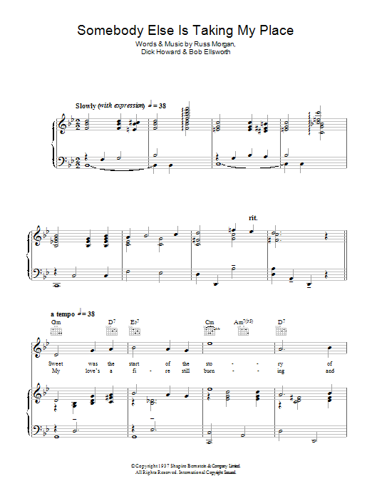 Download Al Martino Somebody Else Is Taking My Place Sheet Music