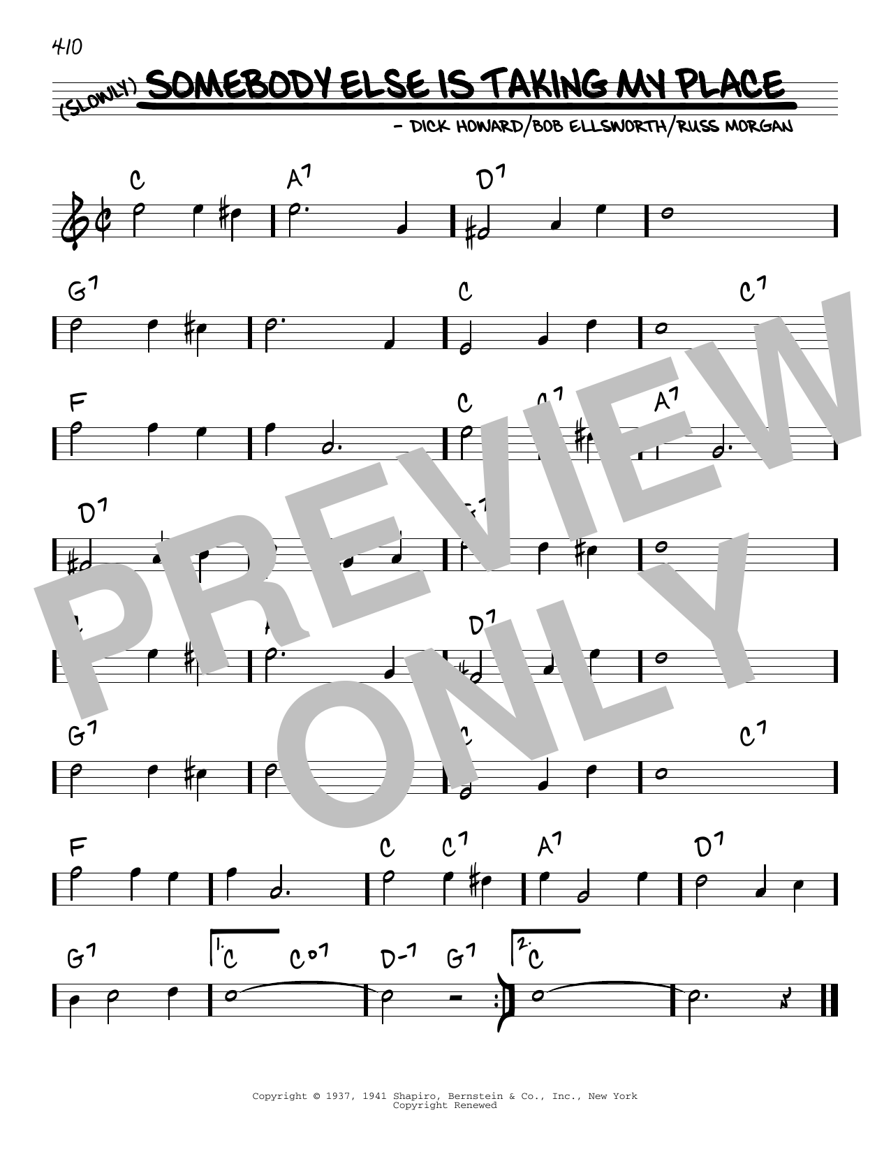 Download Peggy Lee Somebody Else Is Taking My Place Sheet Music
