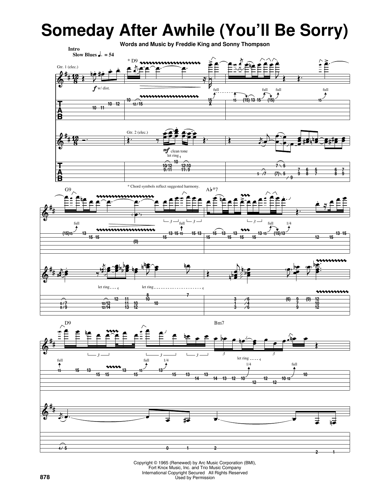 Download Eric Clapton Someday, After Awhile (You'll Be Sorry) Sheet Music