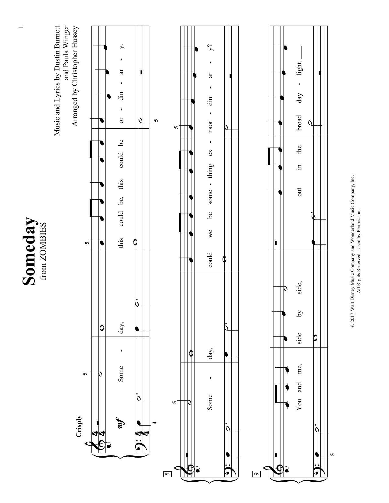Download Dustin Burnett Someday (arr. Christopher Hussey) Sheet Music