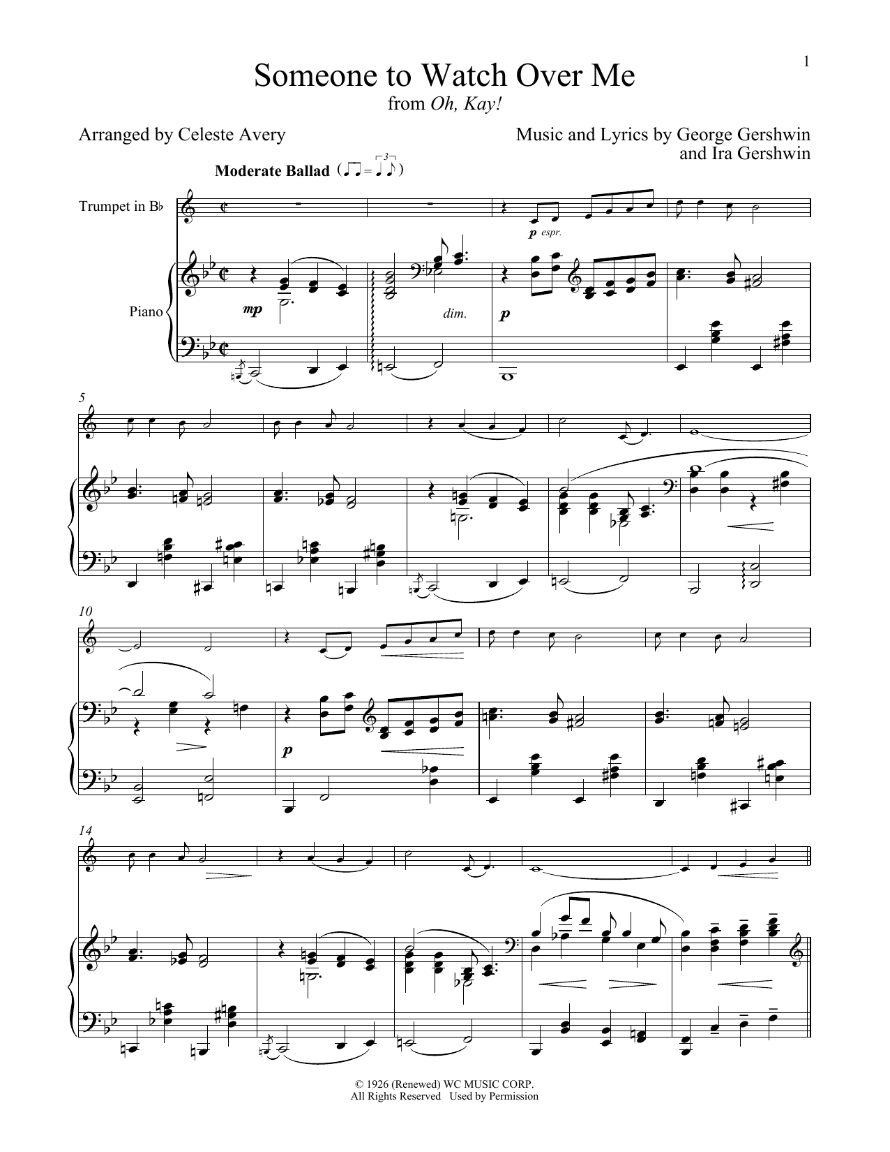 Download George Gershwin & Ira Gershwin Someone To Watch Over Me (from Oh, Kay! Sheet Music
