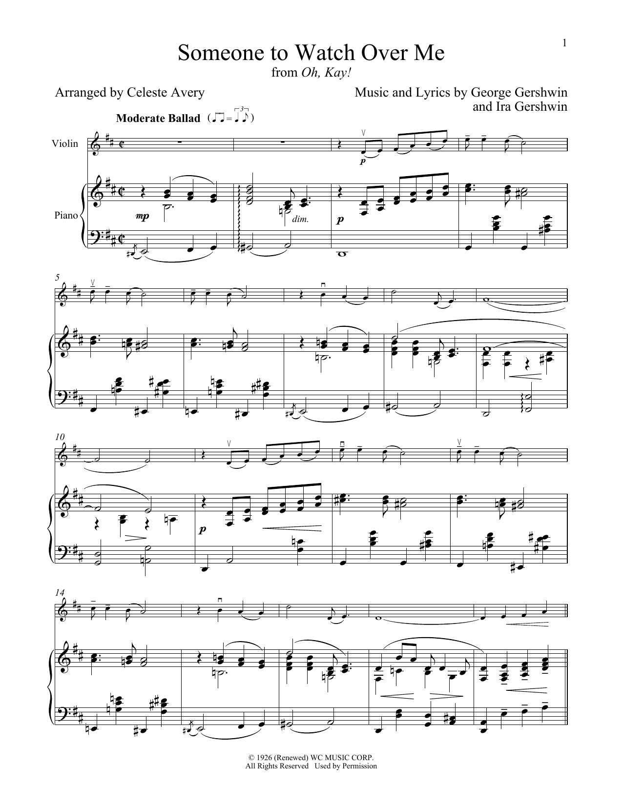Download George Gershwin & Ira Gershwin Someone To Watch Over Me (from Oh, Kay! Sheet Music