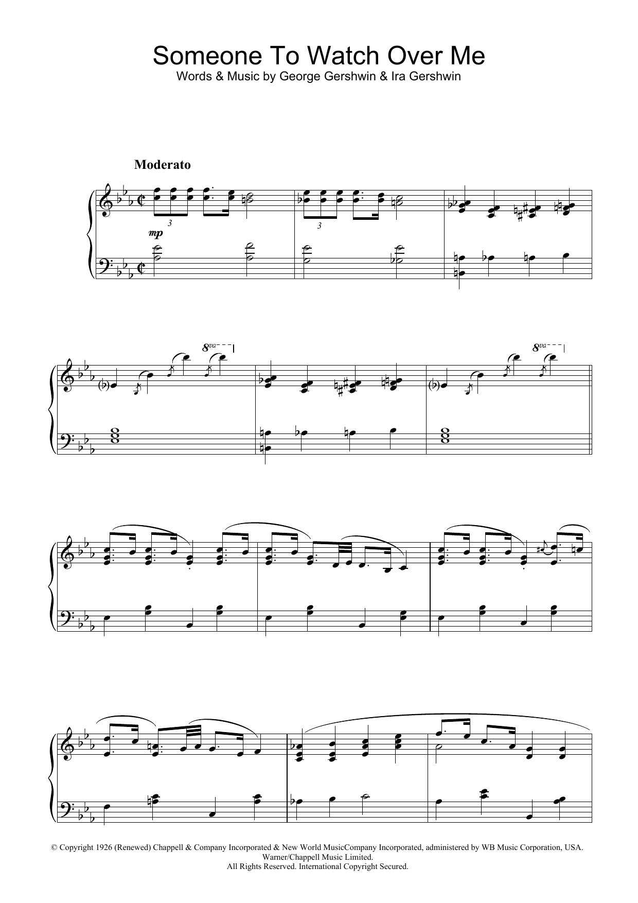 Download George Gershwin Someone To Watch Over Me (from Oh, Kay! Sheet Music