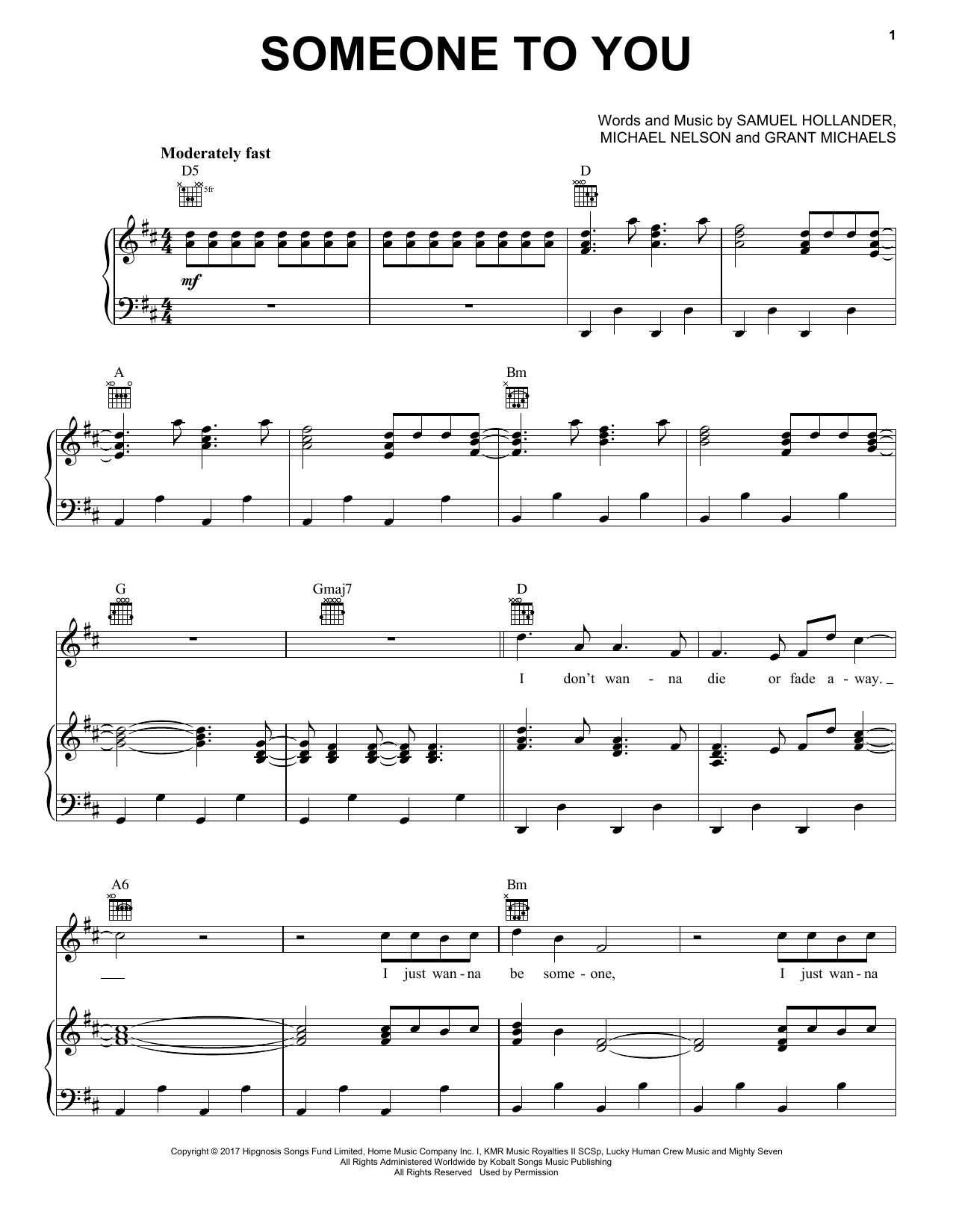 Download BANNERS Someone To You Sheet Music