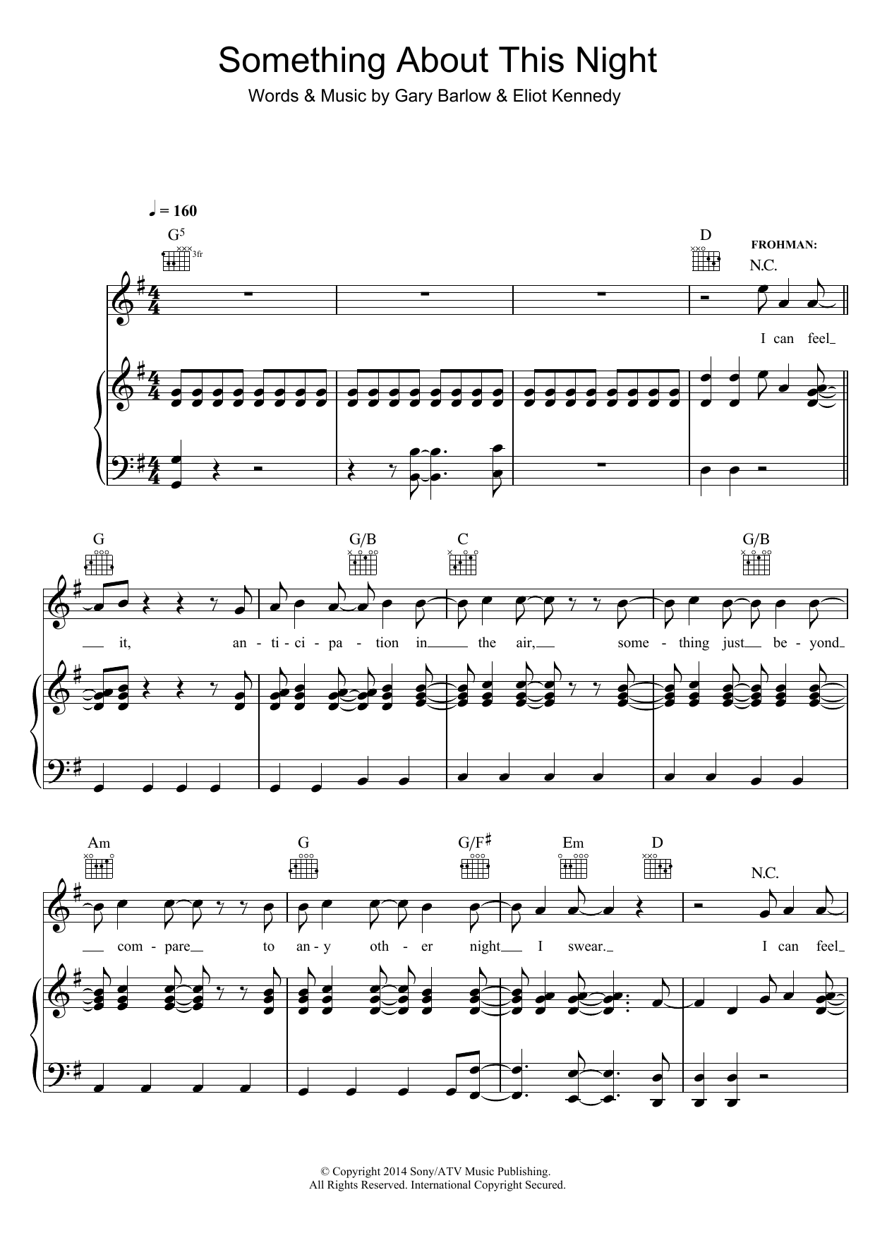 Download Gary Barlow Something About This Night (from 'Findi Sheet Music