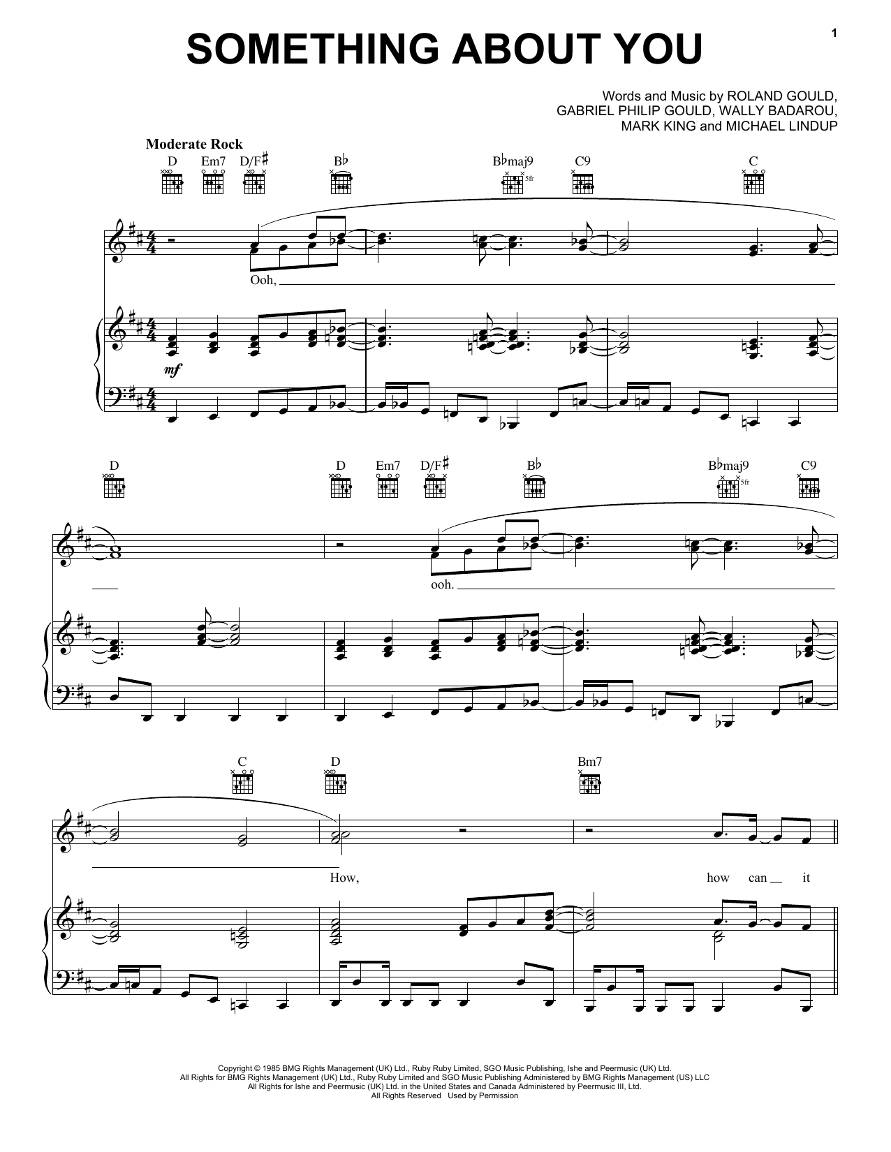 Download Level 42 Something About You Sheet Music