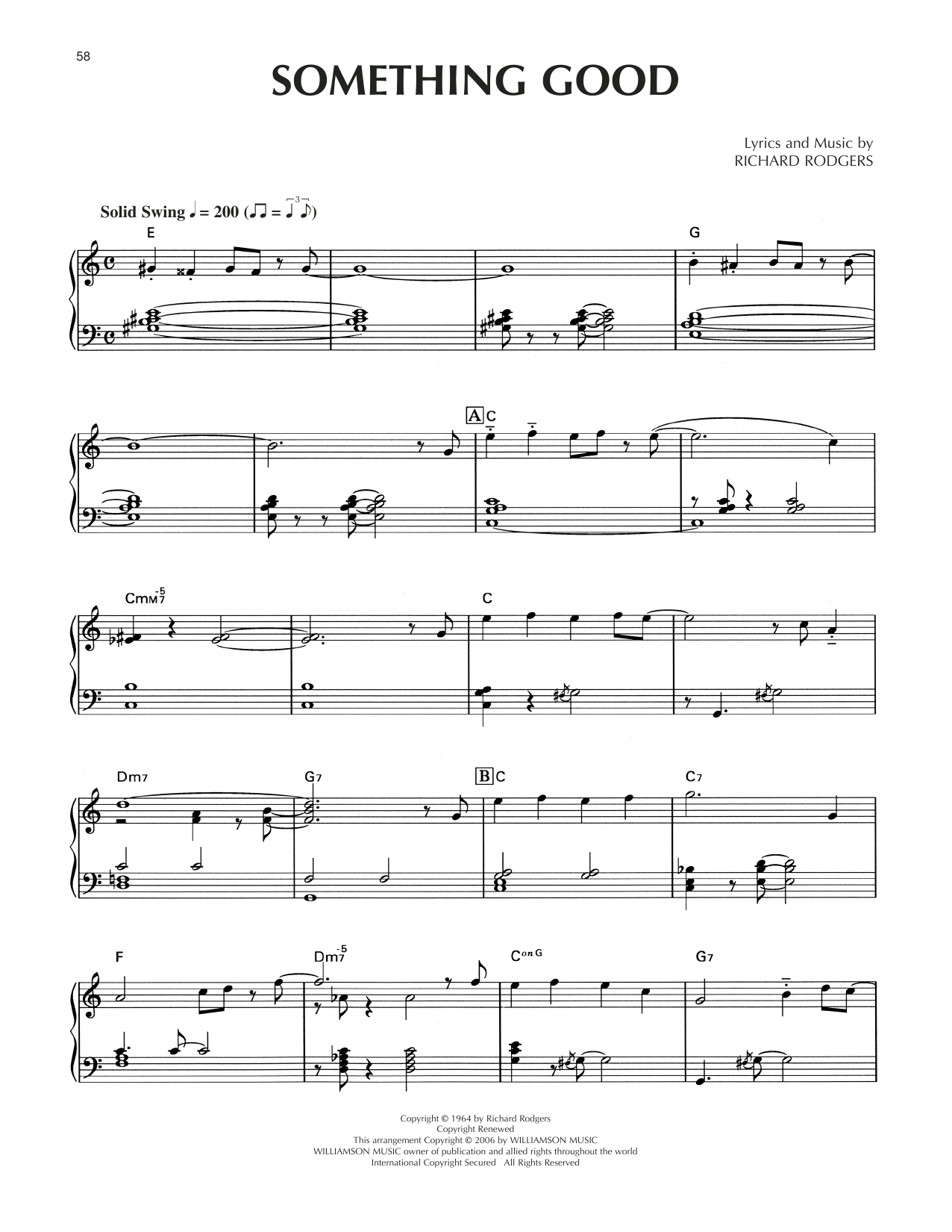 Download Rodgers & Hammerstein Something Good [Jazz version] (from The Sheet Music