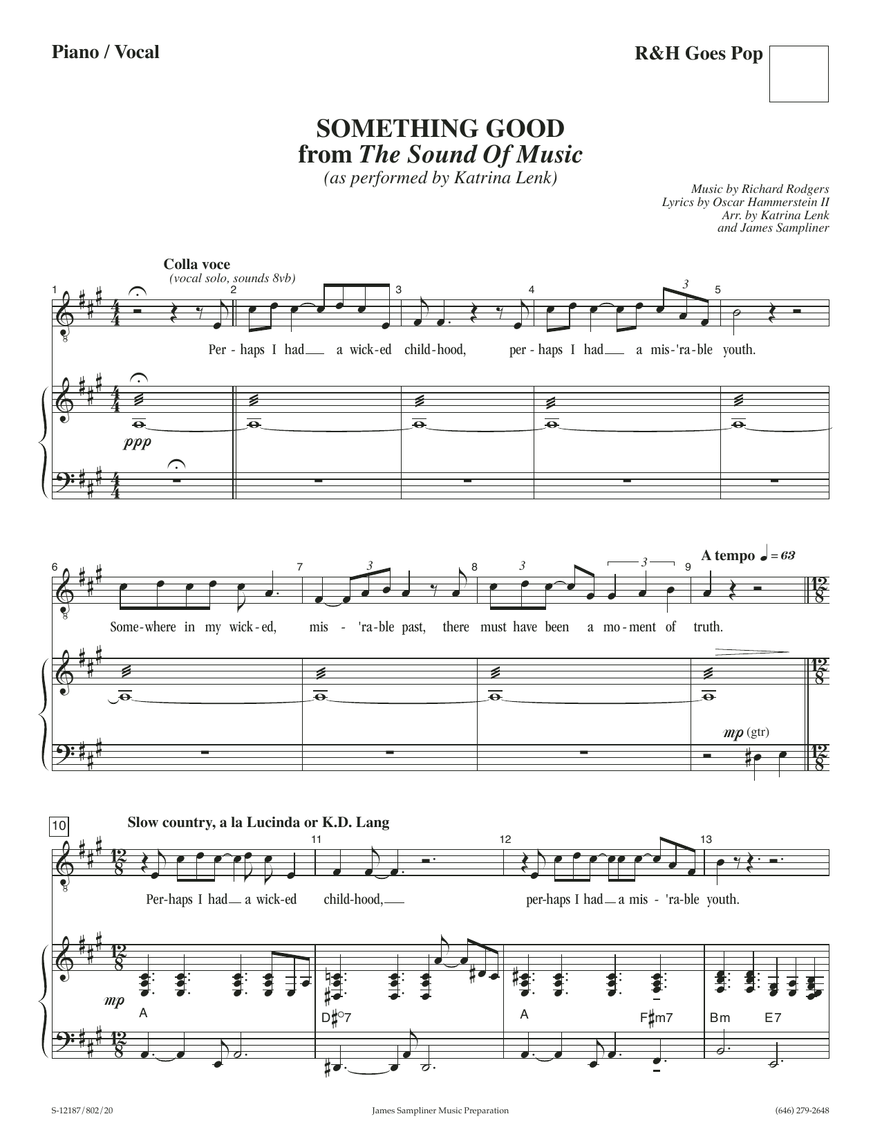Download Richard Rodgers Something Good [R&H Goes Pop! version] Sheet Music