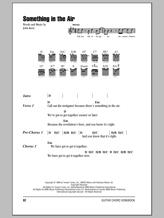 Download Tom Petty Something In The Air Sheet Music