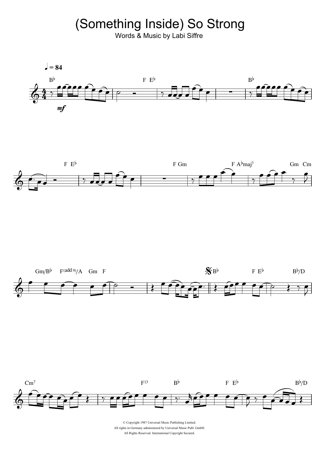 Download Labi Siffre (Something Inside) So Strong Sheet Music