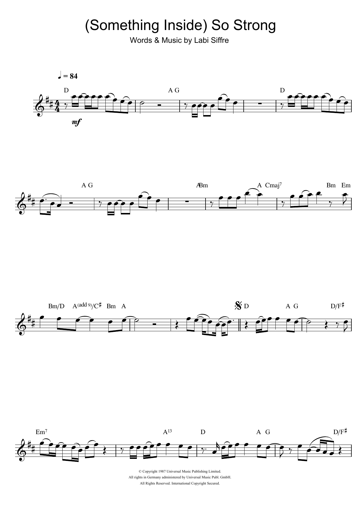Download Labi Siffre (Something Inside) So Strong Sheet Music
