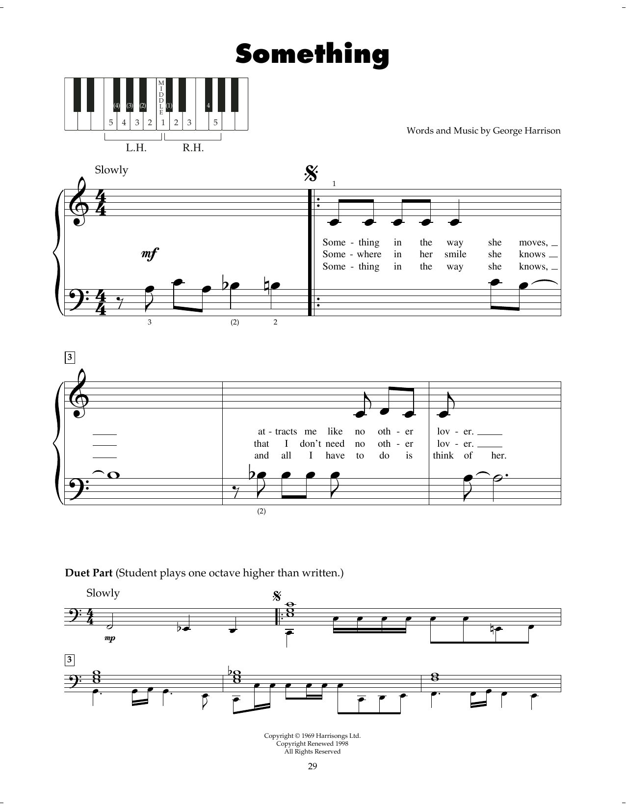 The Beatles Something sheet music notes printable PDF score