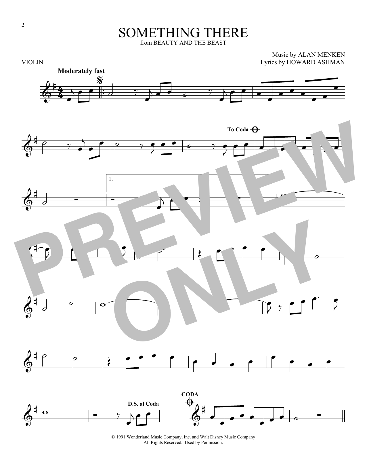 Download Howard Ashman Something There (from Beauty And The Be Sheet Music
