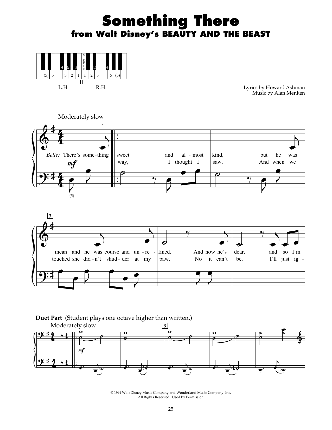 Download Alan Menken Something There (from Beauty And The Be Sheet Music