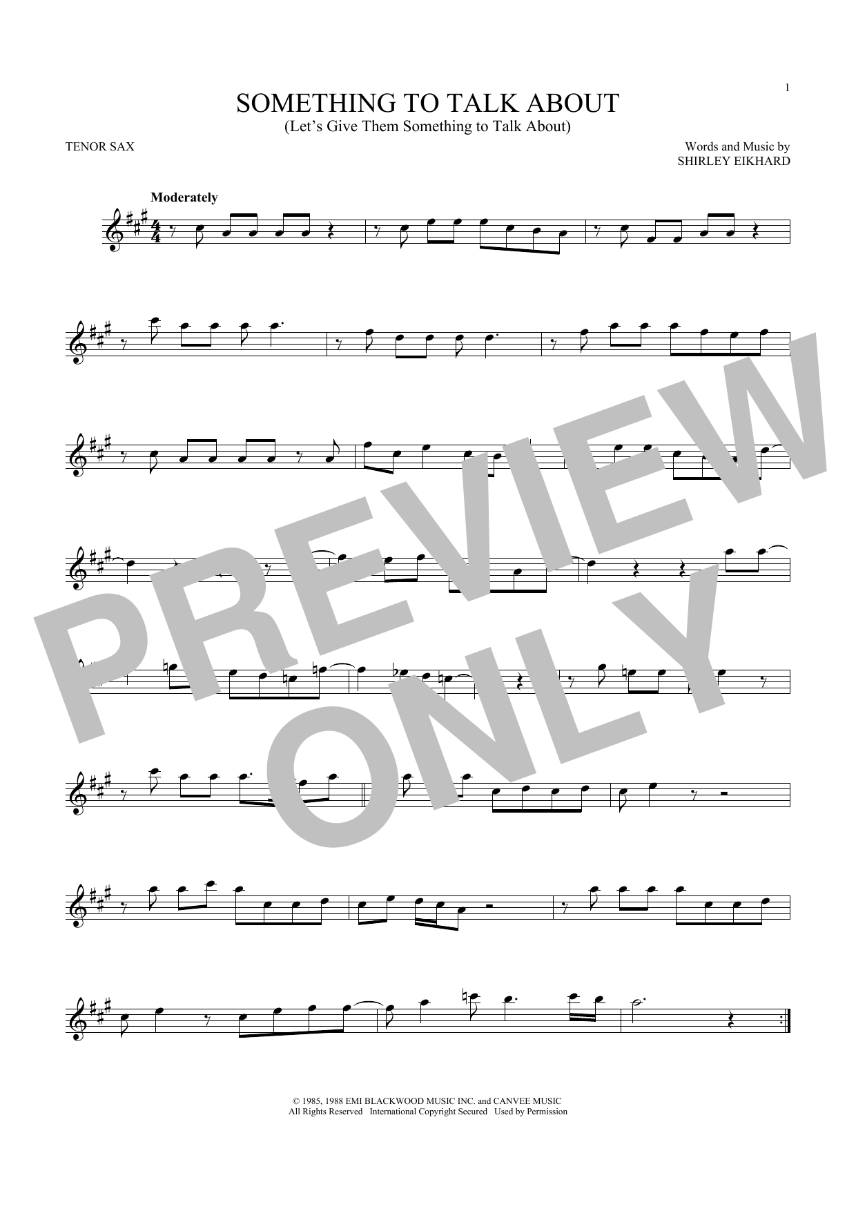 Download Bonnie Raitt Something To Talk About (Let's Give The Sheet Music