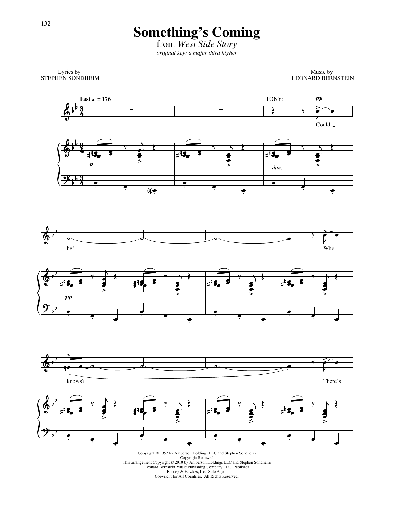 Download Stephen Sondheim & Leonard Bernstein Something's Coming (from West Side Stor Sheet Music