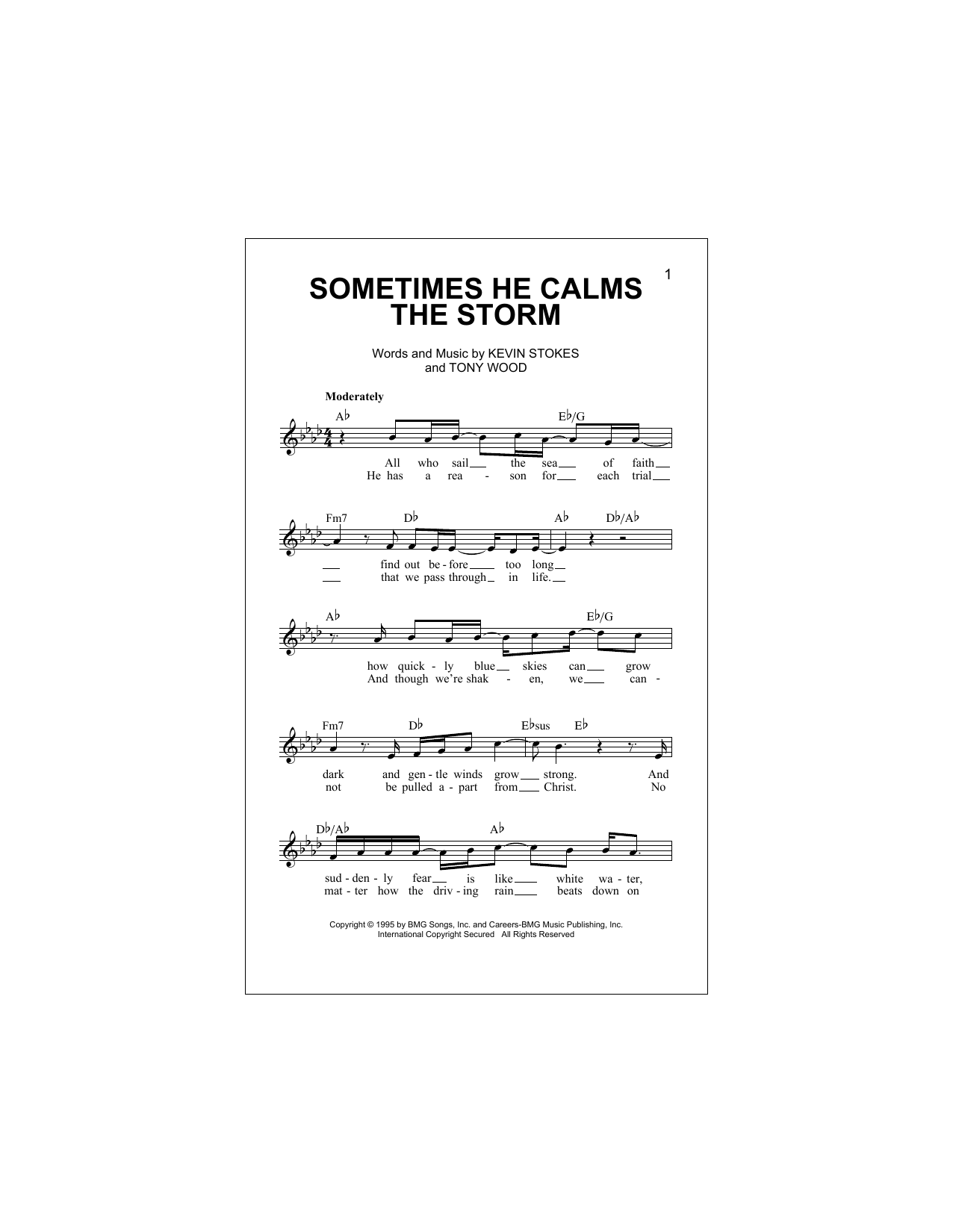Download Kevin Stokes Sometimes He Calms The Storm Sheet Music