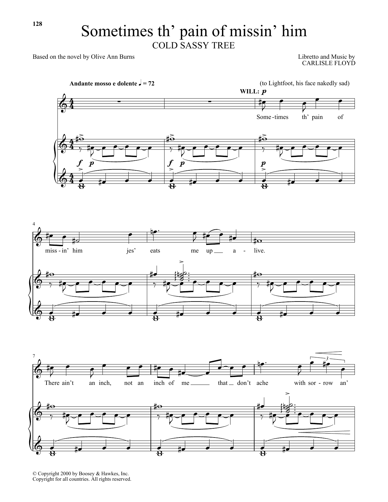 Download Carlisle Floyd Sometimes th' pain of missin' him (from Sheet Music