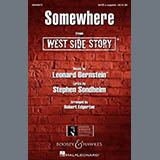 Download or print Somewhere (from West Side Story) (arr. Robert Edgerton) Sheet Music Printable PDF 7-page score for Broadway / arranged SATB Choir SKU: 535814.