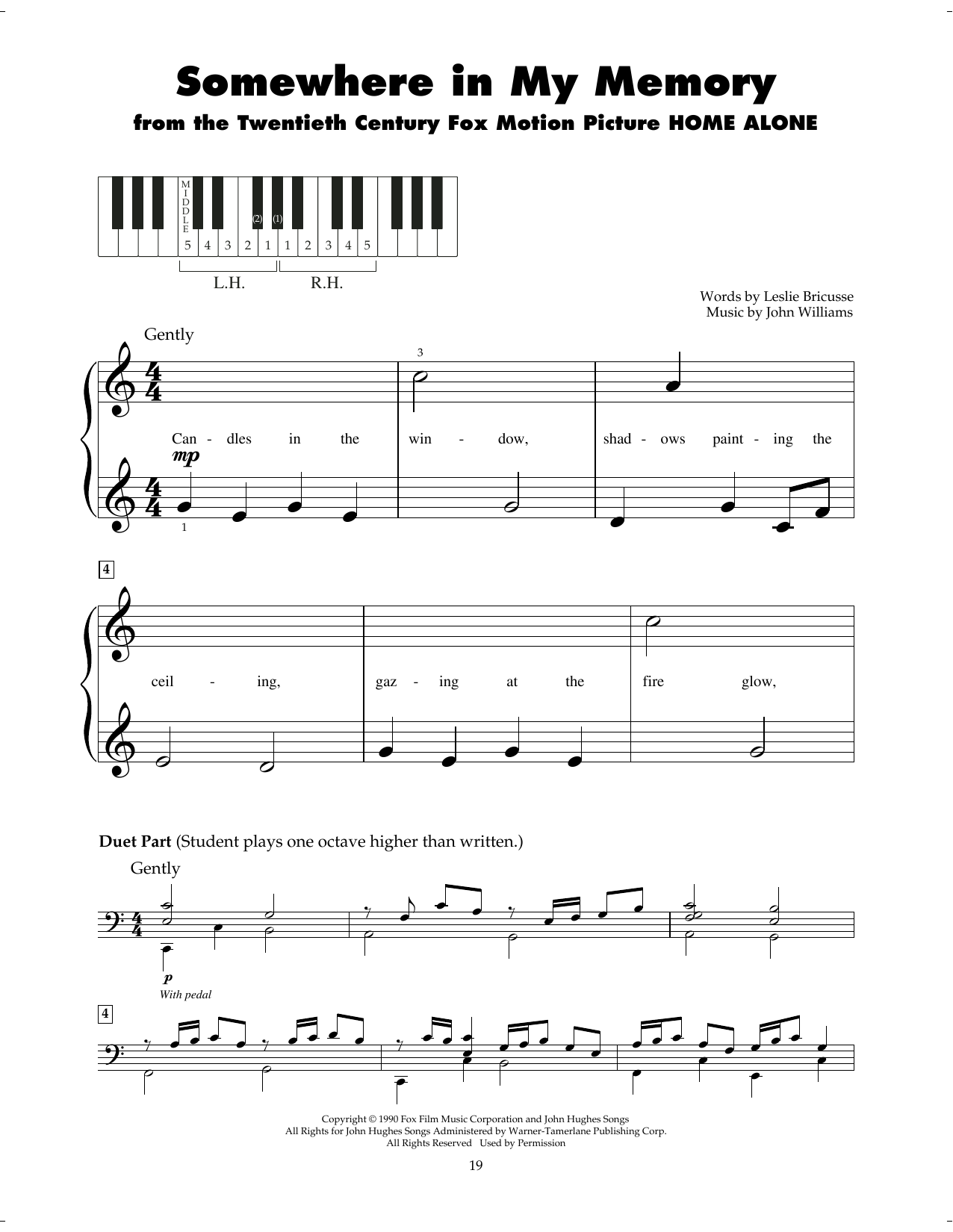 John Williams Somewhere In My Memory (from Home Alone) sheet music notes printable PDF score